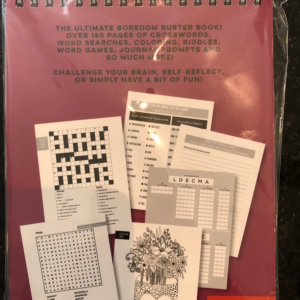 Drawing, crosswords, word search